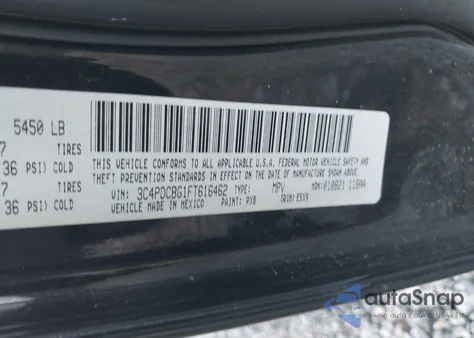 2015 Dodge Journey Sxt из США, поврежденный, VIN 3C4PDCBG1FT616462